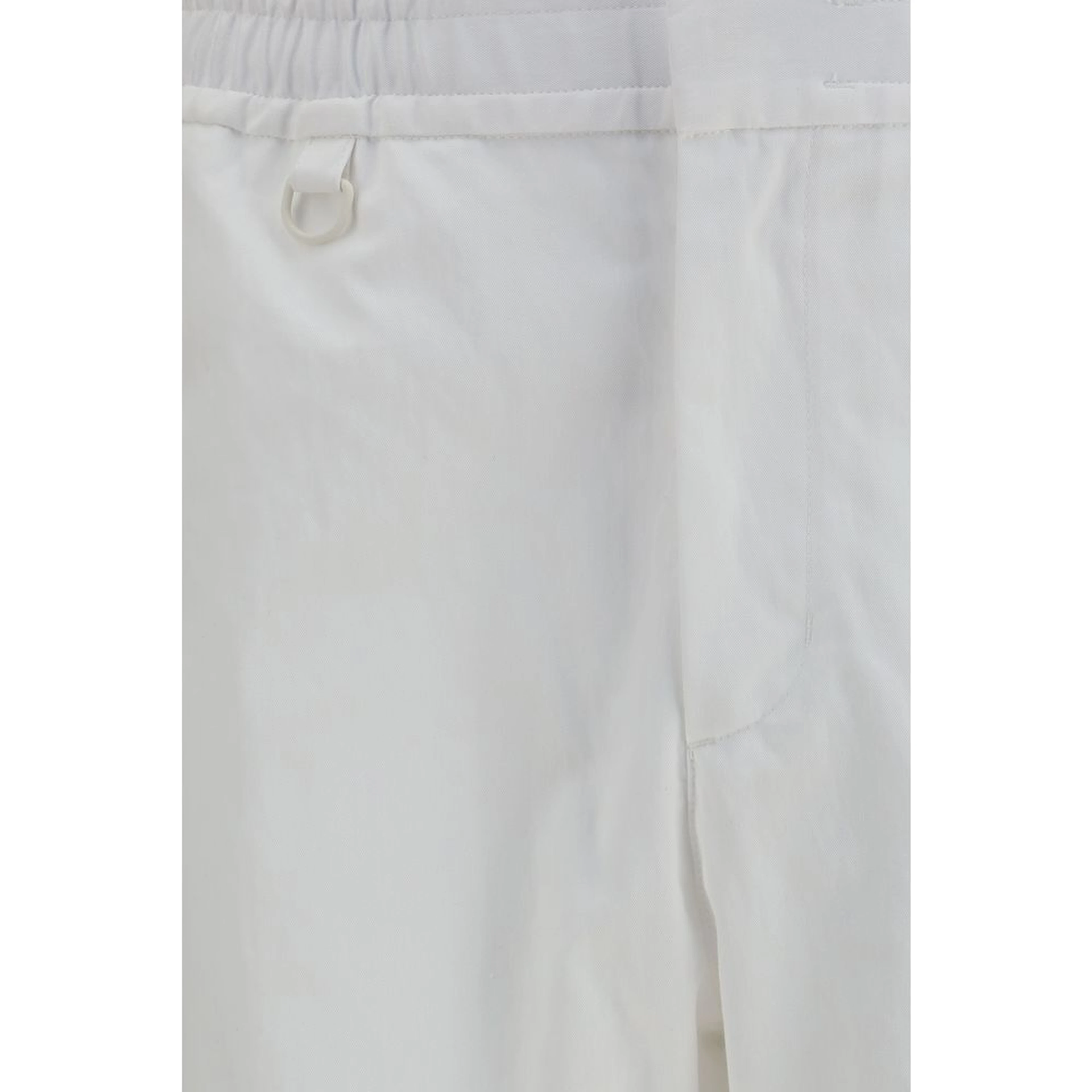 White Cotton Casual Pants