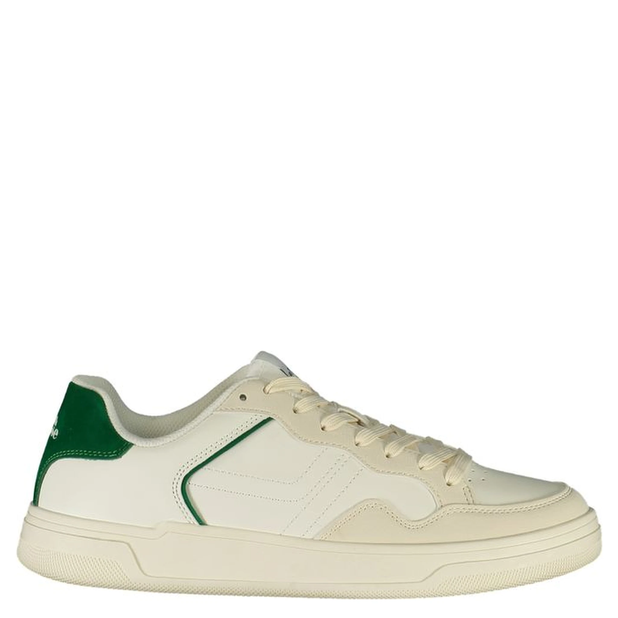 White Polyester Athletic Sneakers