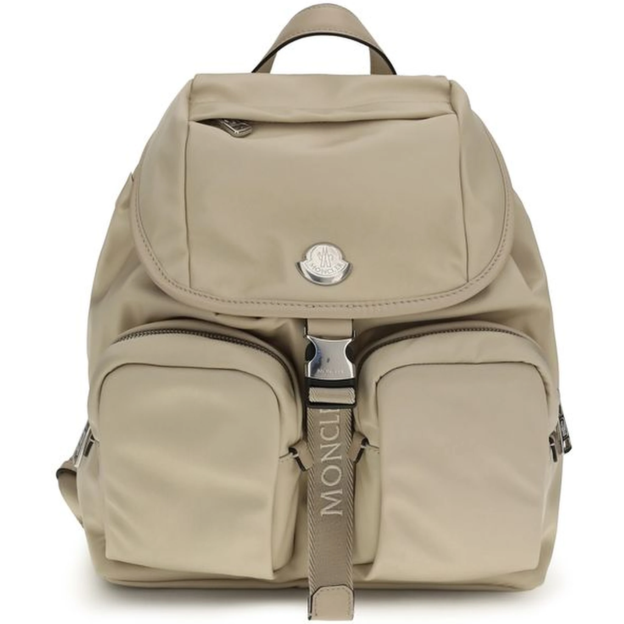 Beige Polyamide Backpack