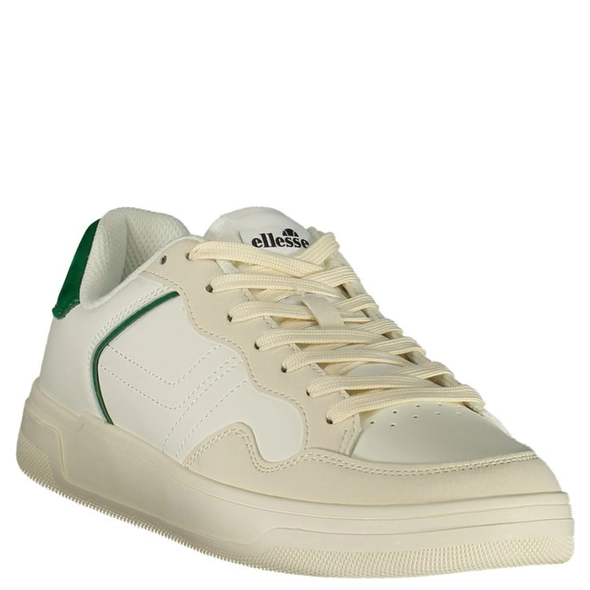 White Polyester Athletic Sneakers