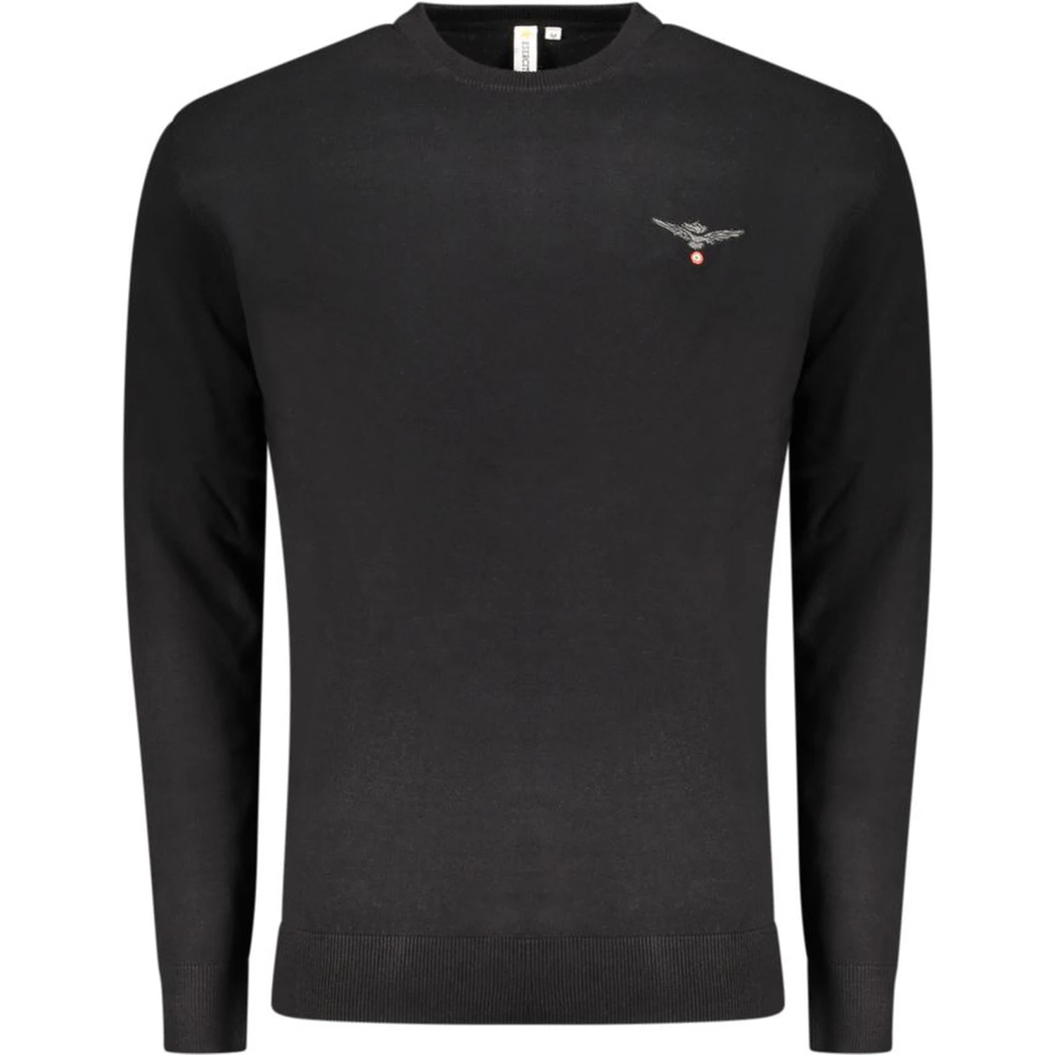 Black Cotton Men's Sweater