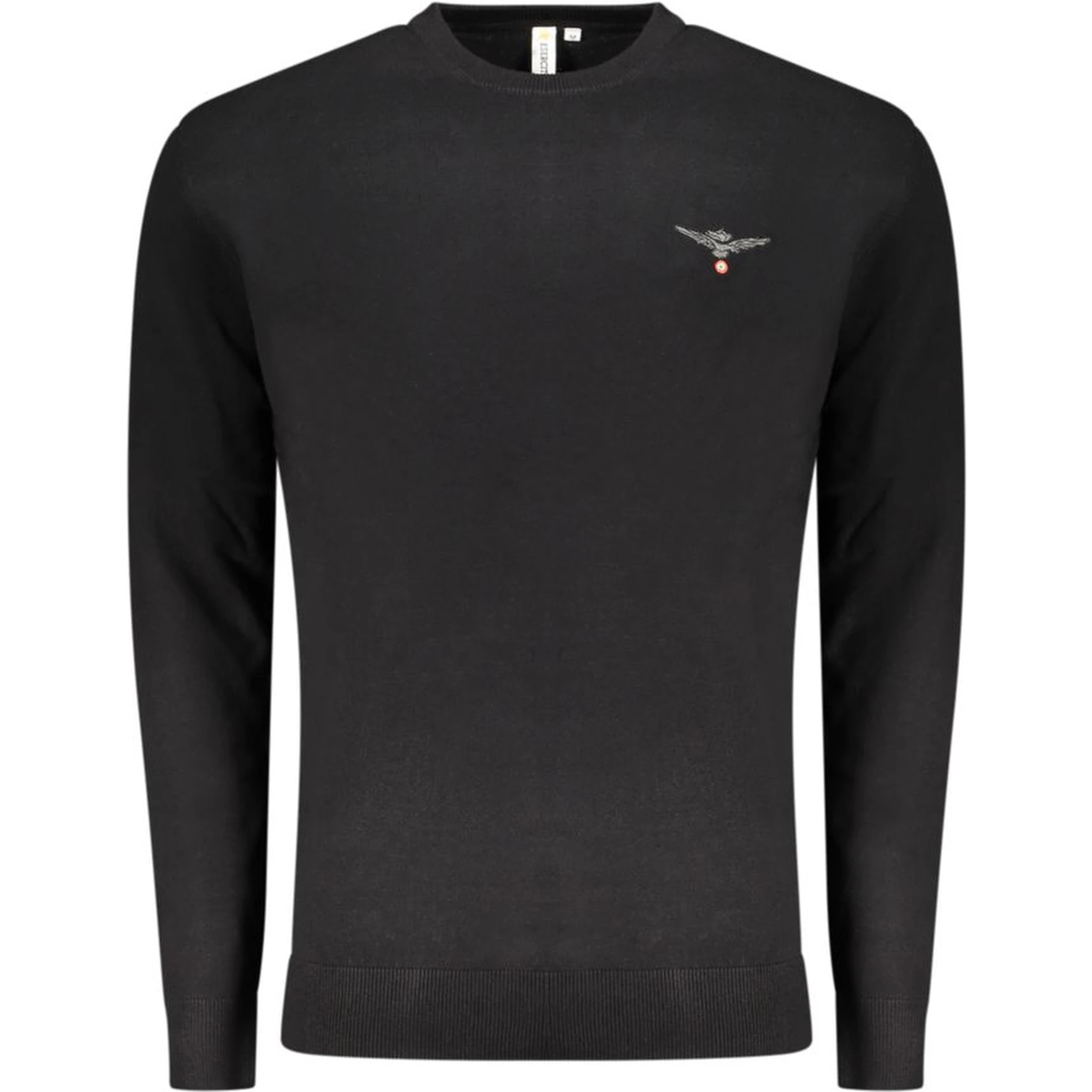Black Cotton Men's Sweater