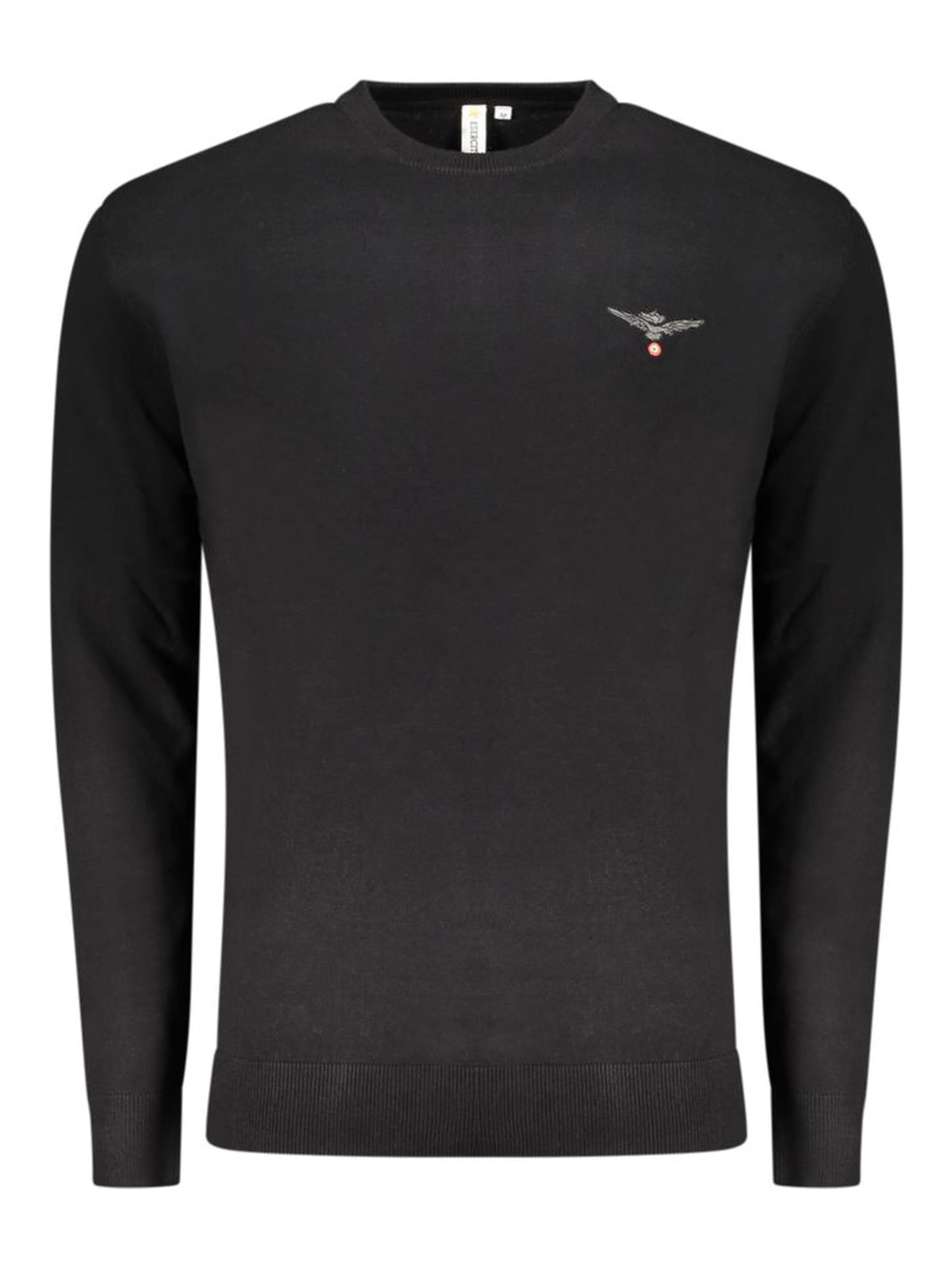 Black Cotton Men's Sweater