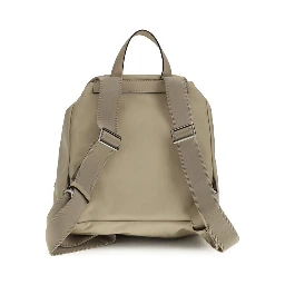 Beige Polyamide Backpack