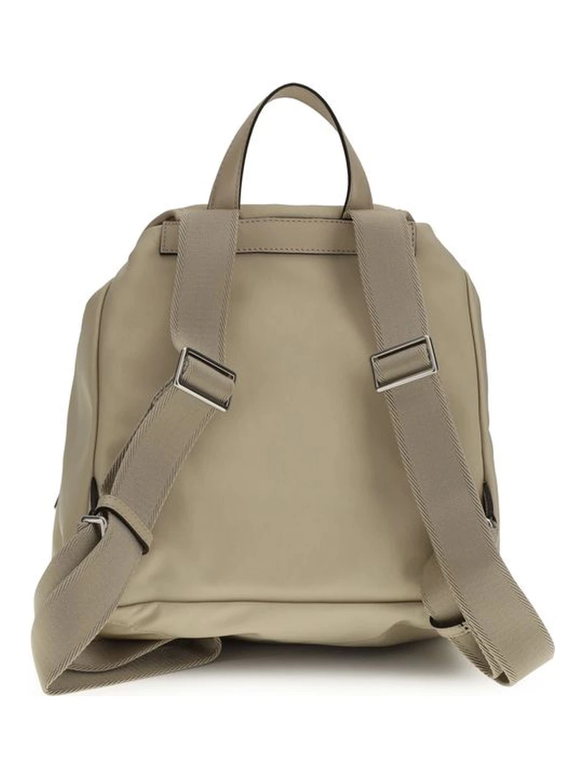 Beige Polyamide Backpack