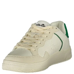 White Polyester Athletic Sneakers