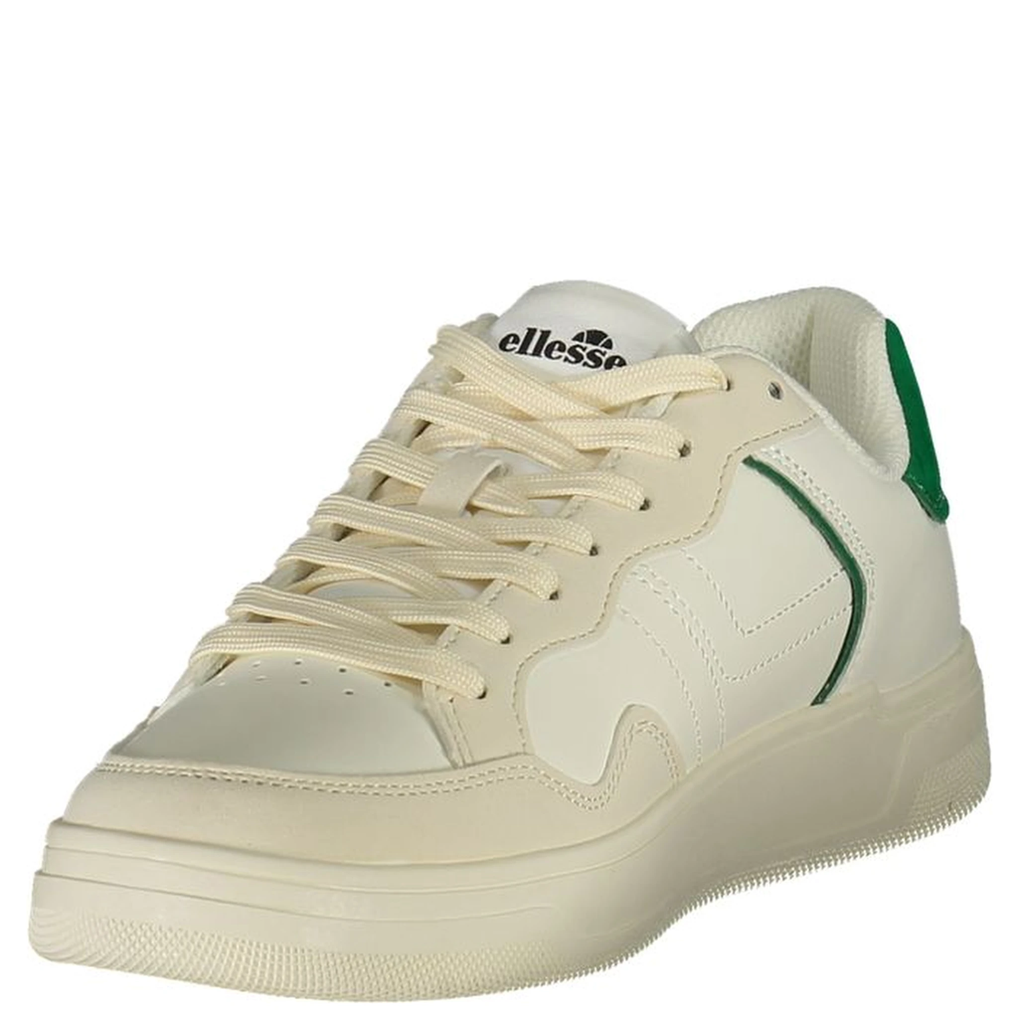 White Polyester Athletic Sneakers