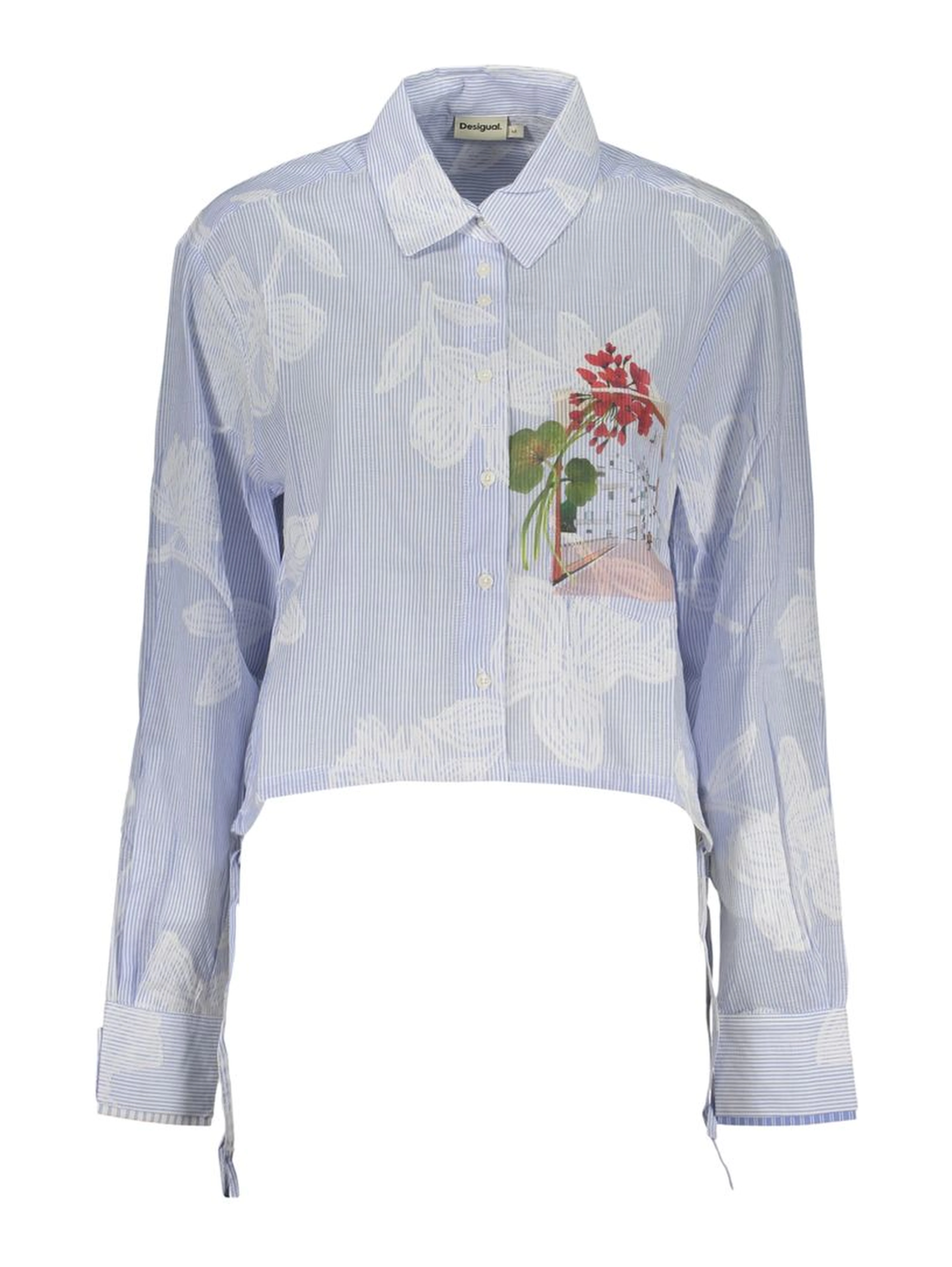 Blue Cotton Pattern Shirt