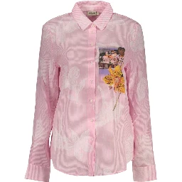 Pink Cotton Pattern Shirt