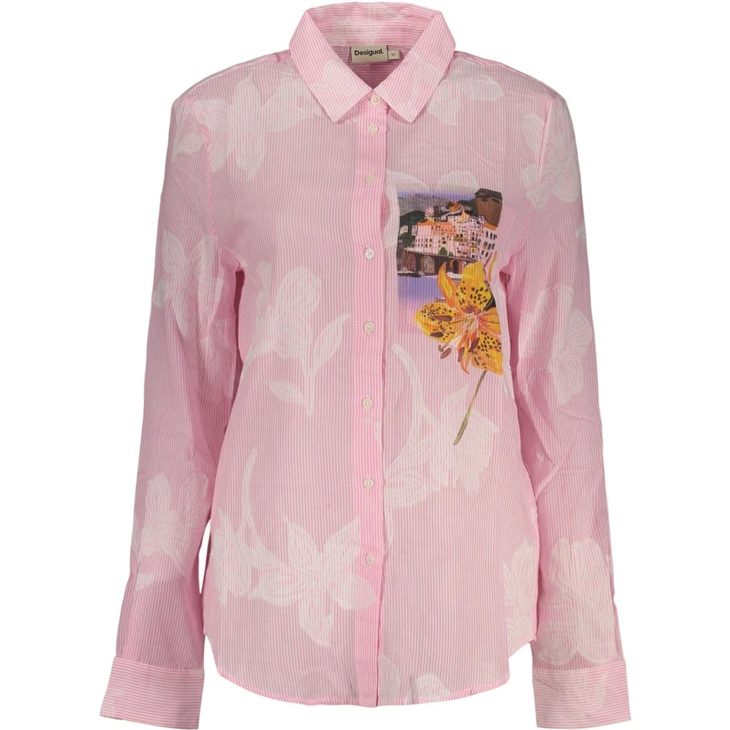 Pink Cotton Pattern Shirt