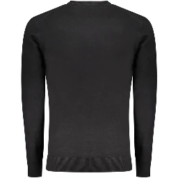Black Cotton Men's Sweater