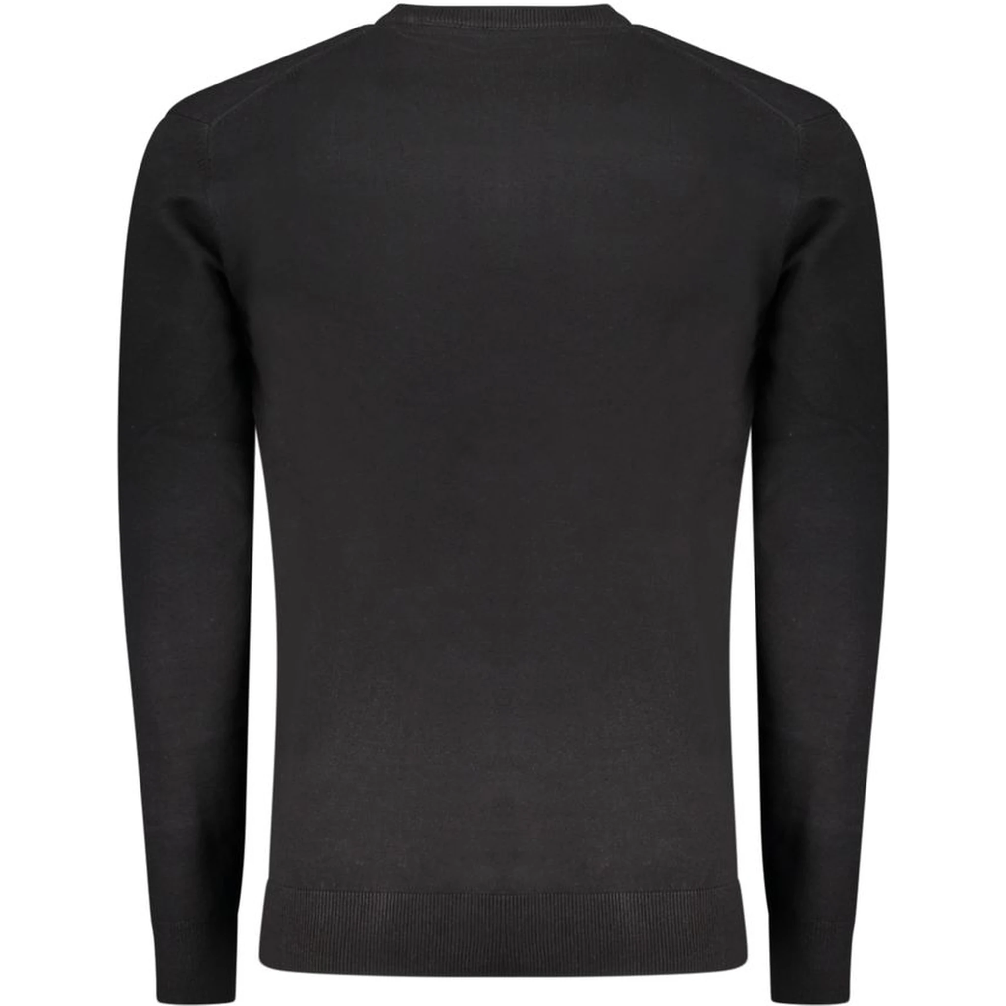 Black Cotton Men's Sweater