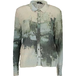 Green Polyester Pattern Shirt