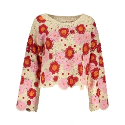 Beige Cotton Sweatshirt