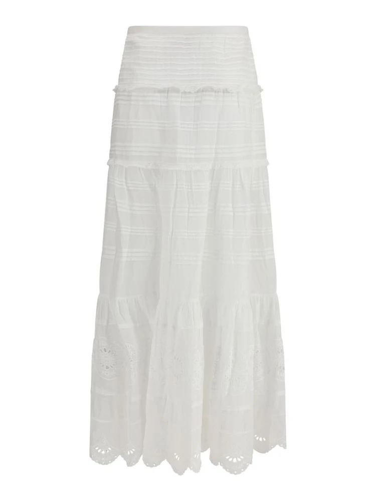 White Viscose Long Skirt alternative