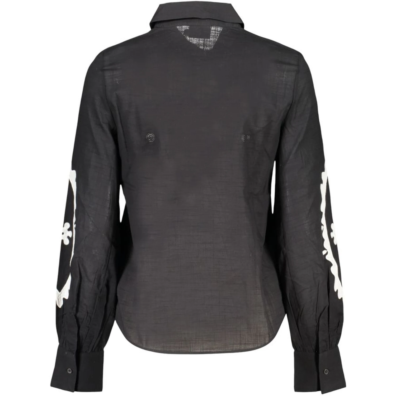 Black Cotton Pattern Shirt