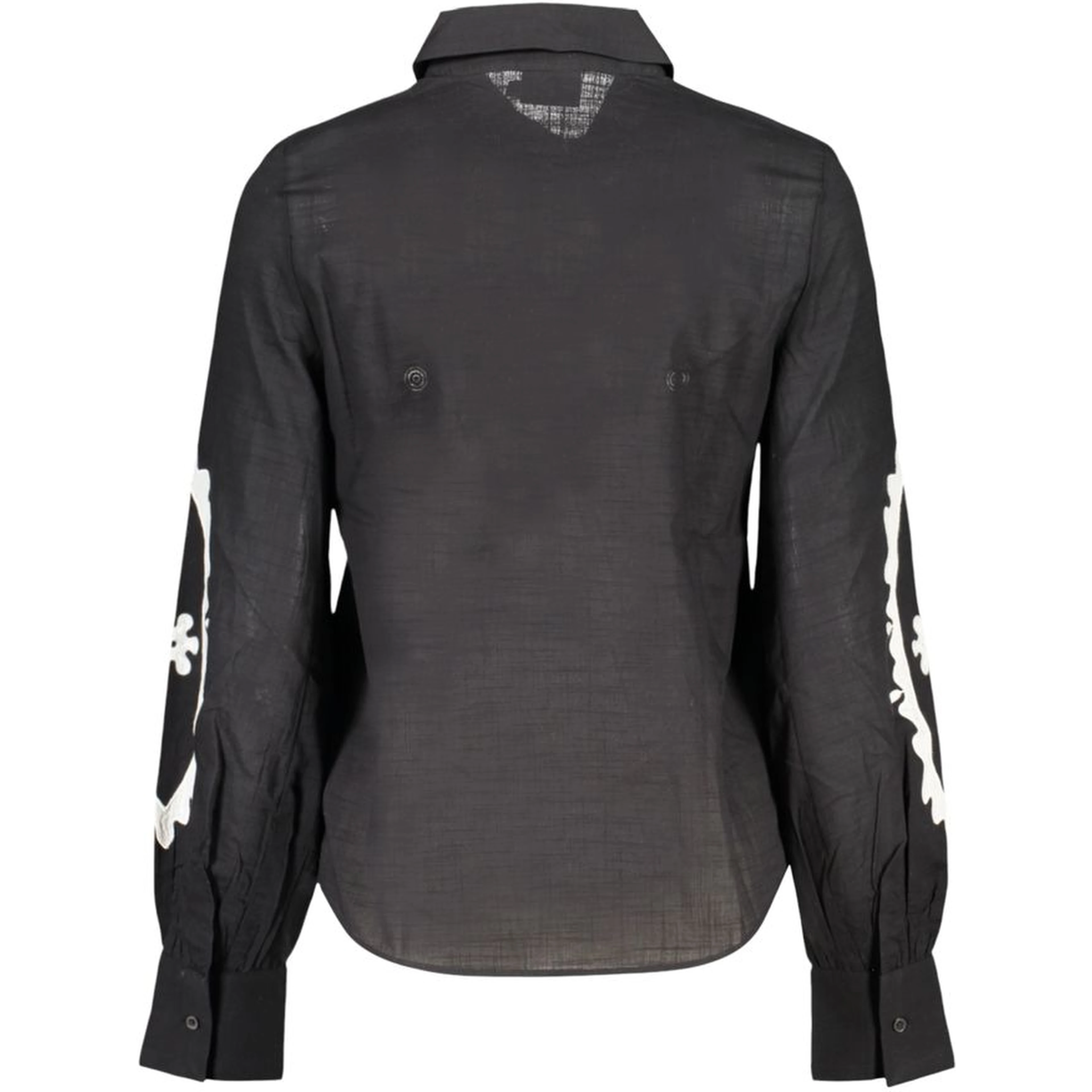 Black Cotton Pattern Shirt