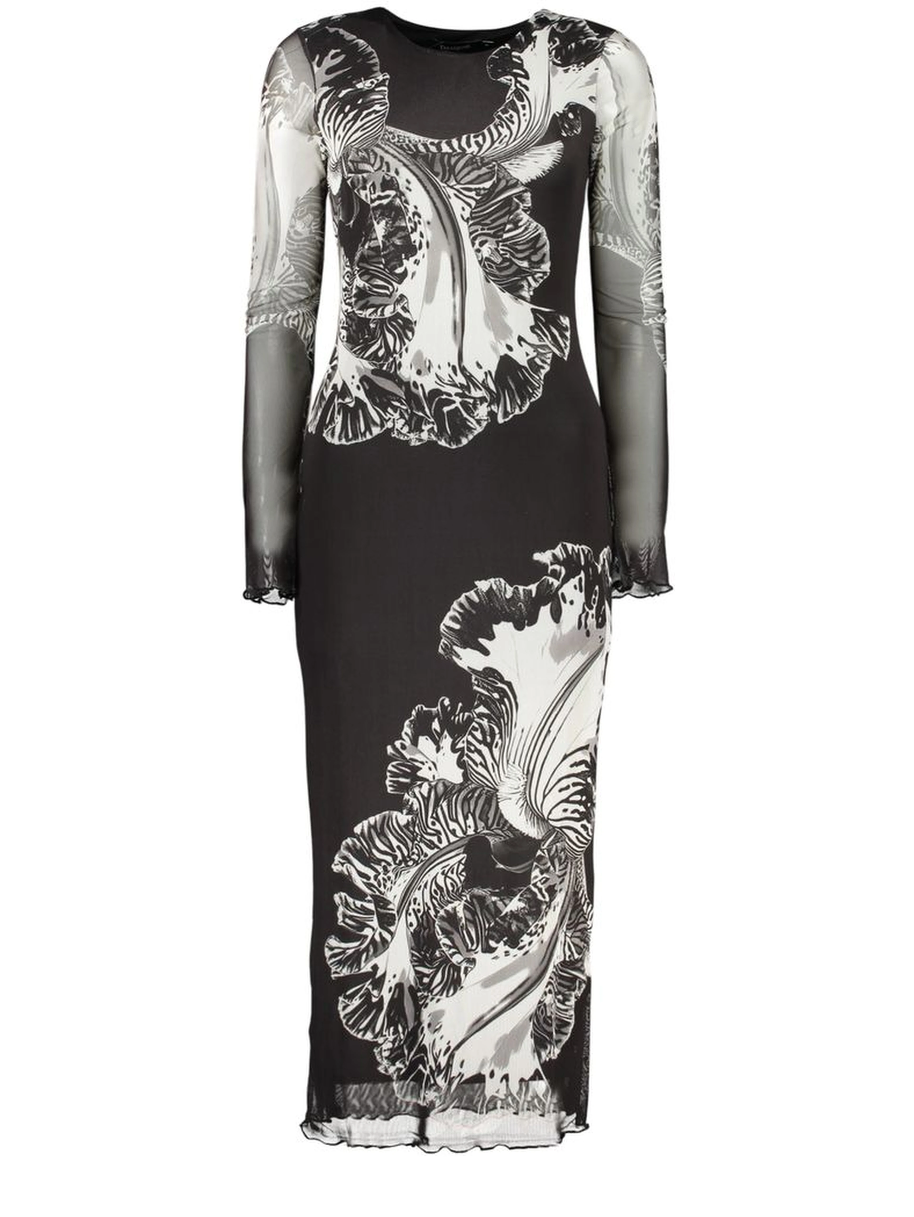 Black Polyester Casual Dress