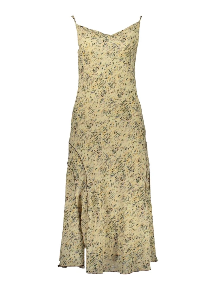 Beige Polyester Casual Dress