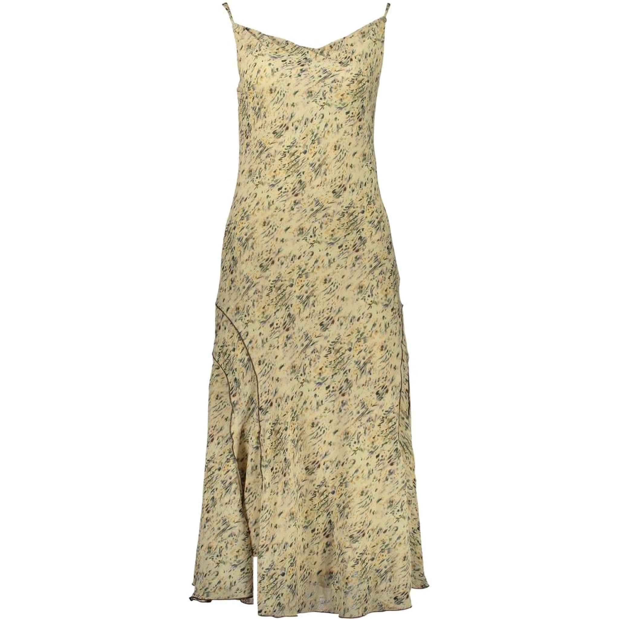 Beige Polyester Casual Dress