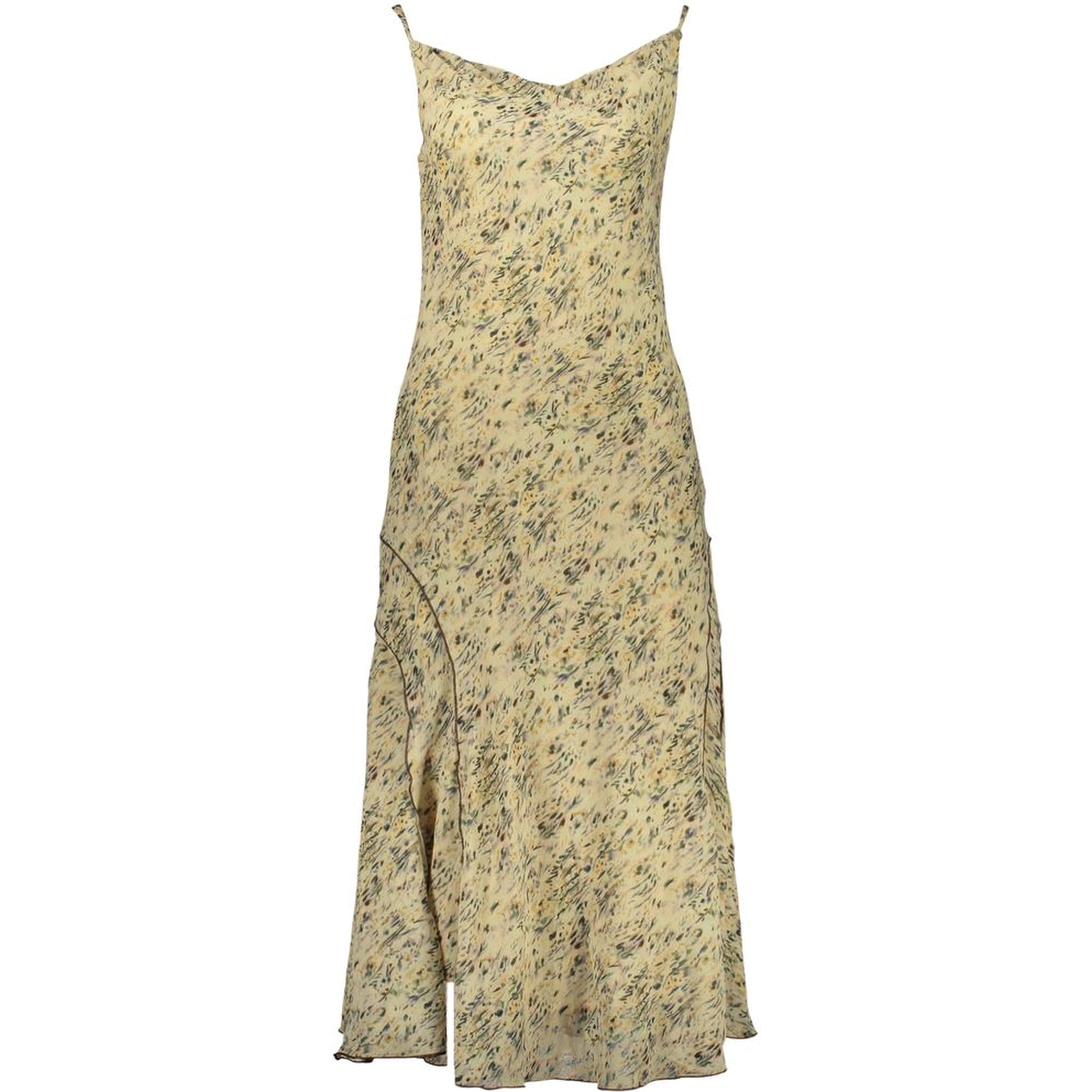 Beige Polyester Casual Dress