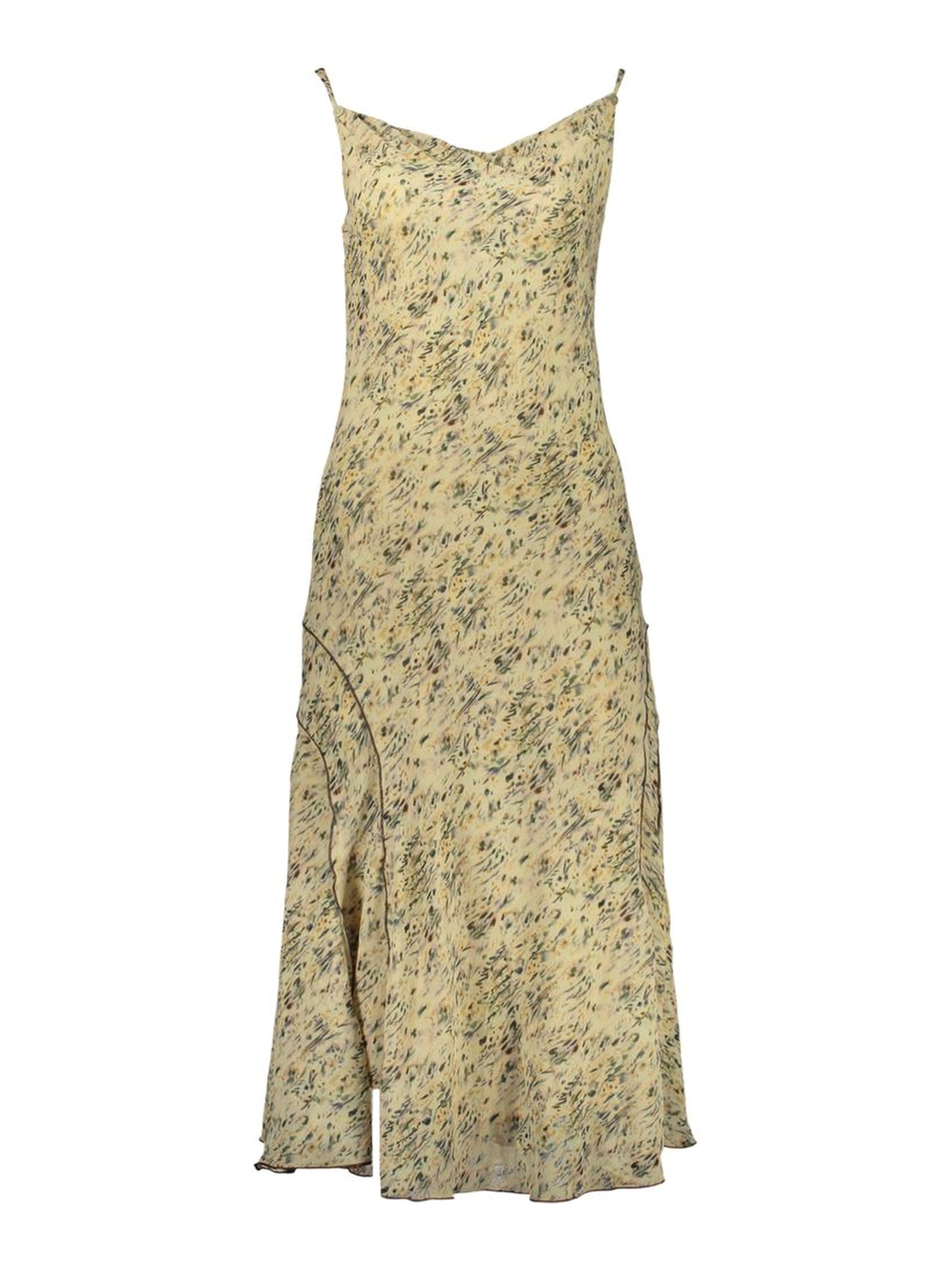 Beige Polyester Casual Dress