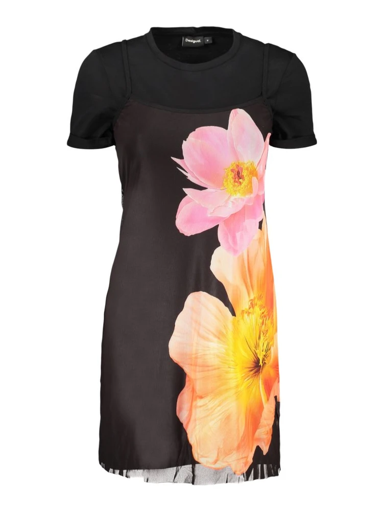 Black Cotton Casual Dress