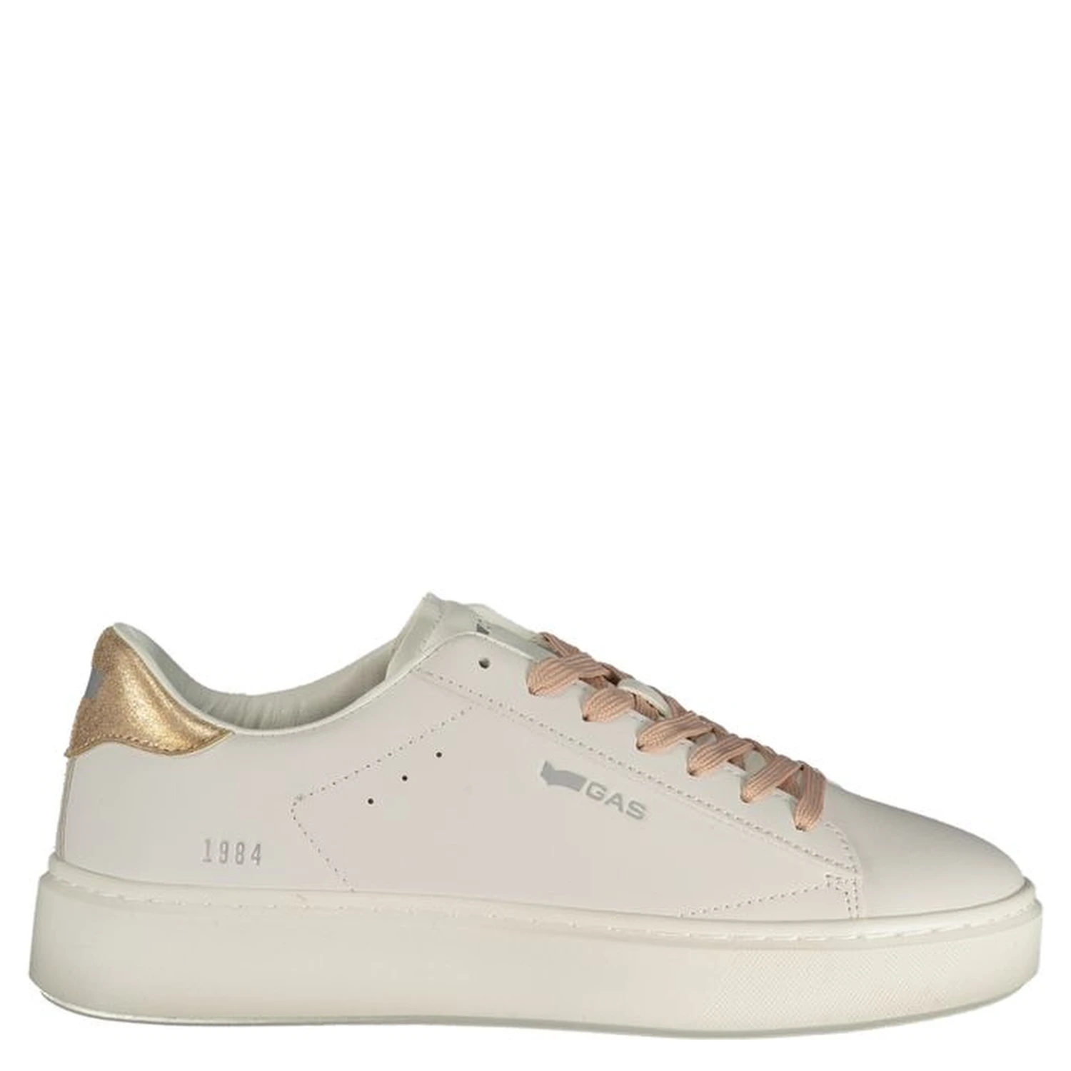 White Polyester Athletic Sneakers
