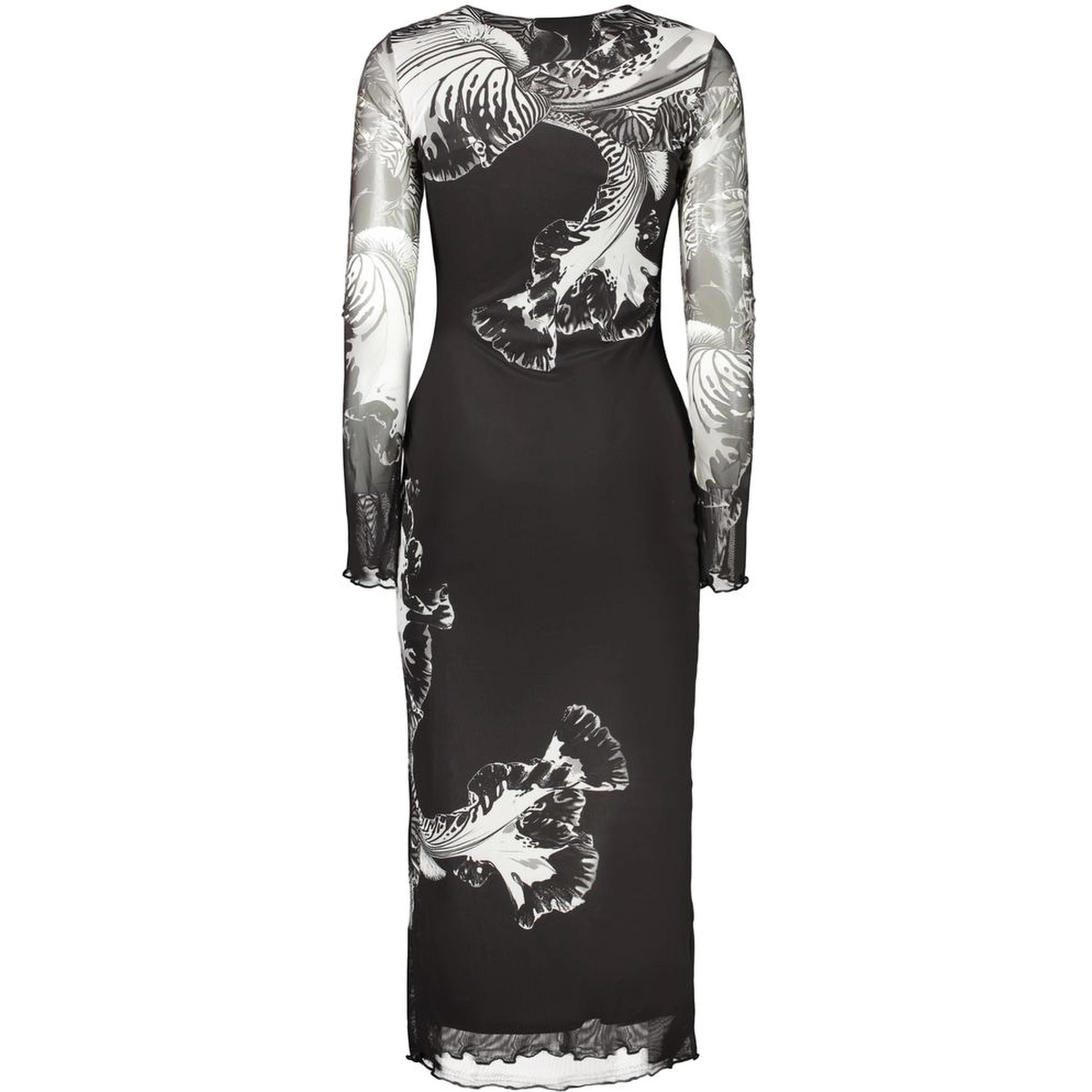 Black Polyester Casual Dress