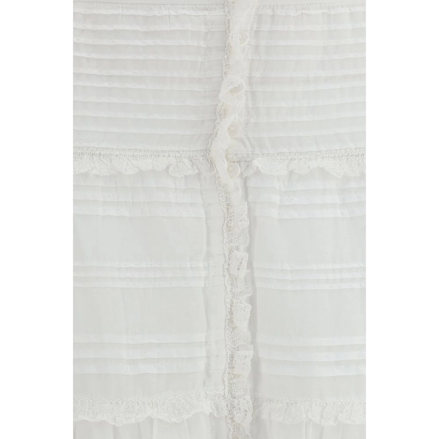 White Viscose Long Skirt
