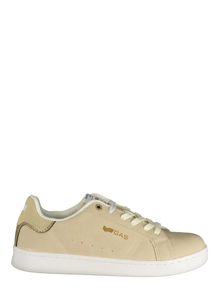 Beige Polyester Athletic Sneakers