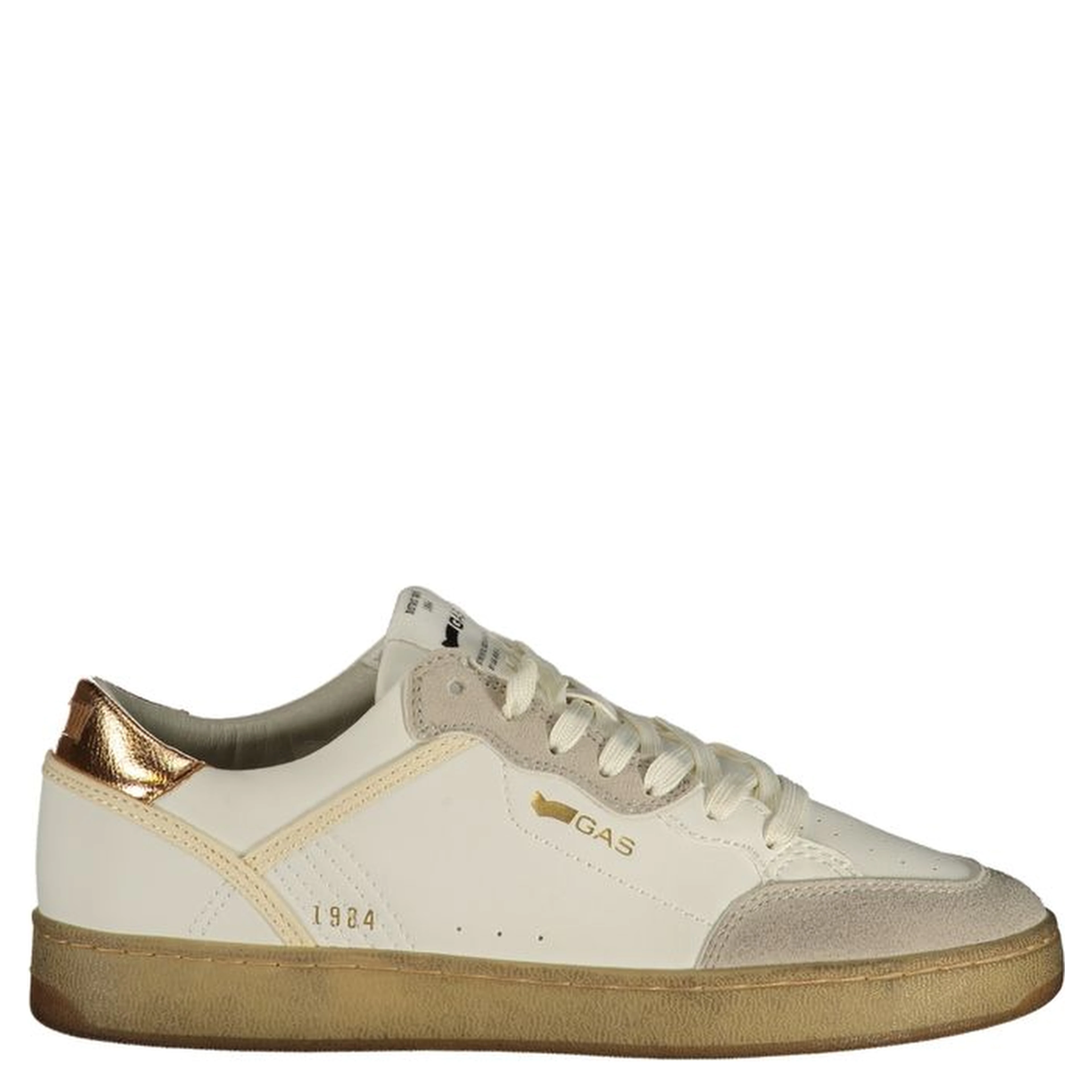 White Polyester Athletic Sneakers