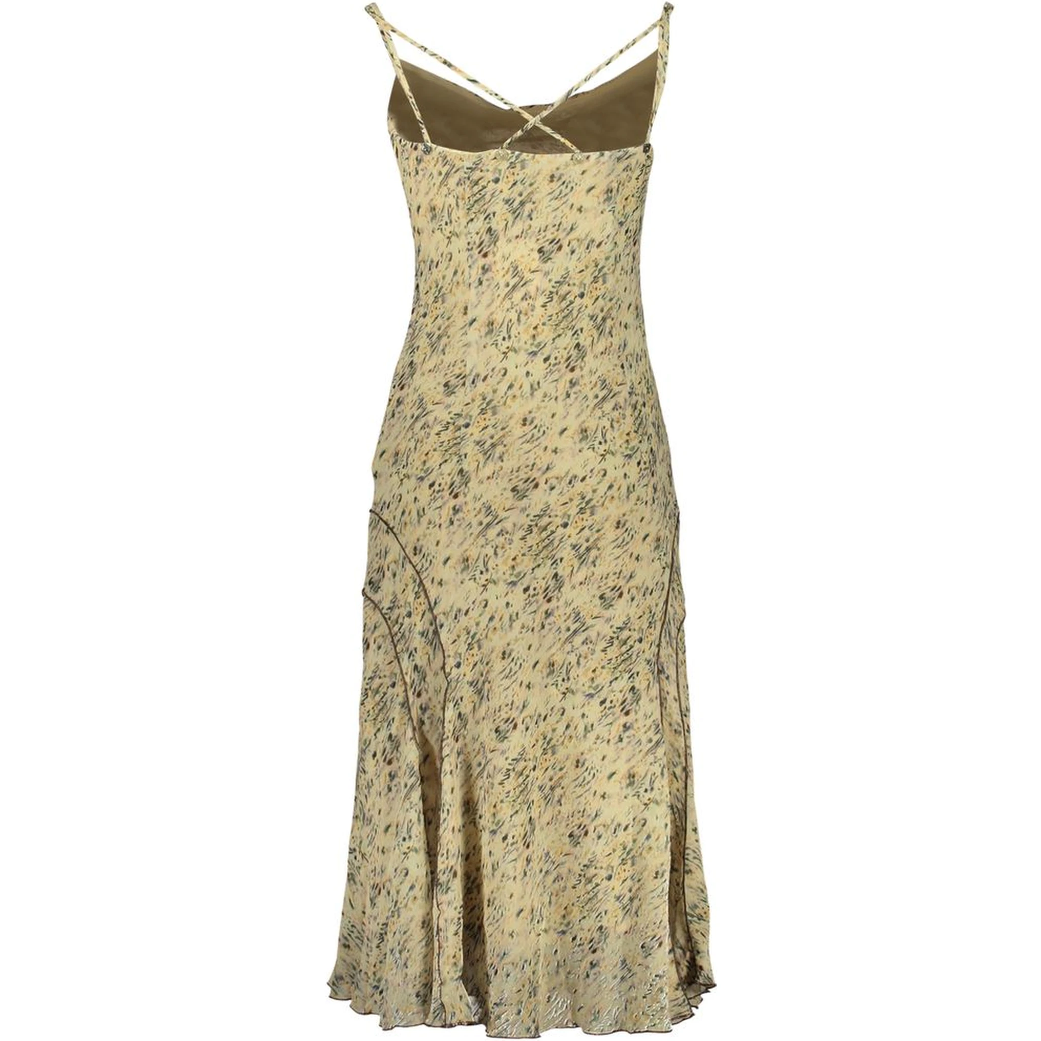 Beige Polyester Casual Dress