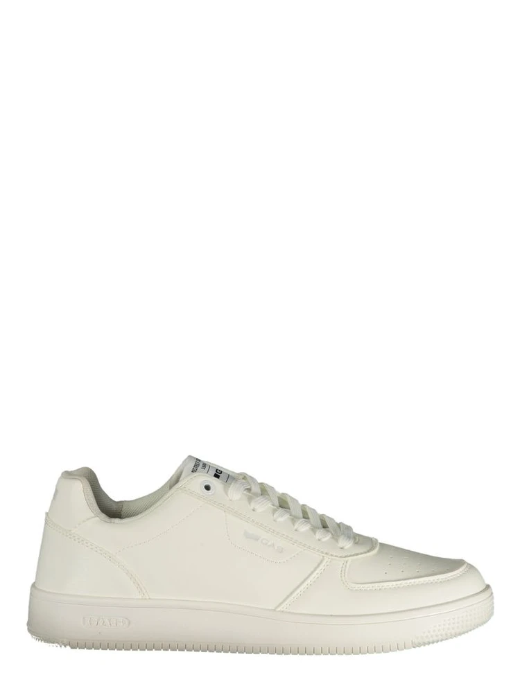 White Polyester Athletic Sneakers