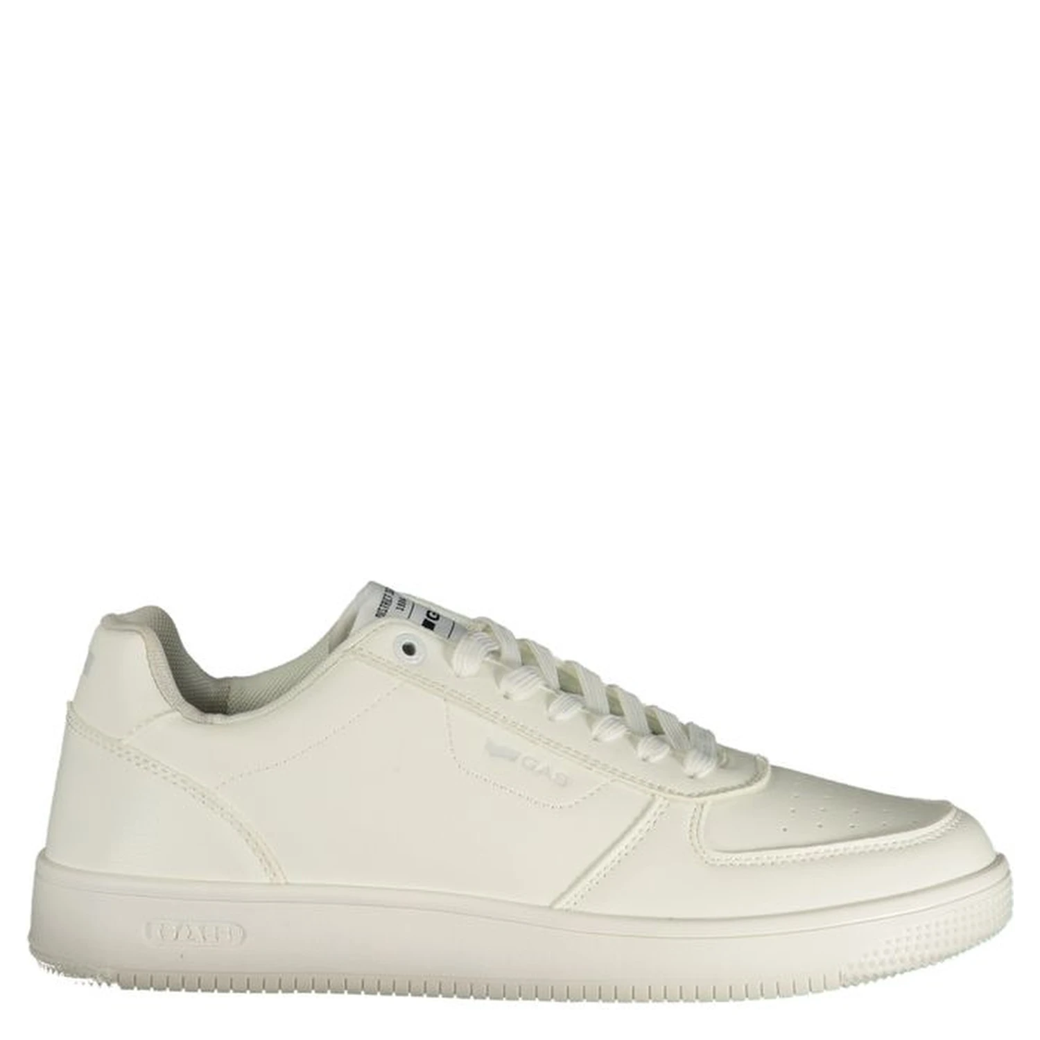 White Polyester Athletic Sneakers