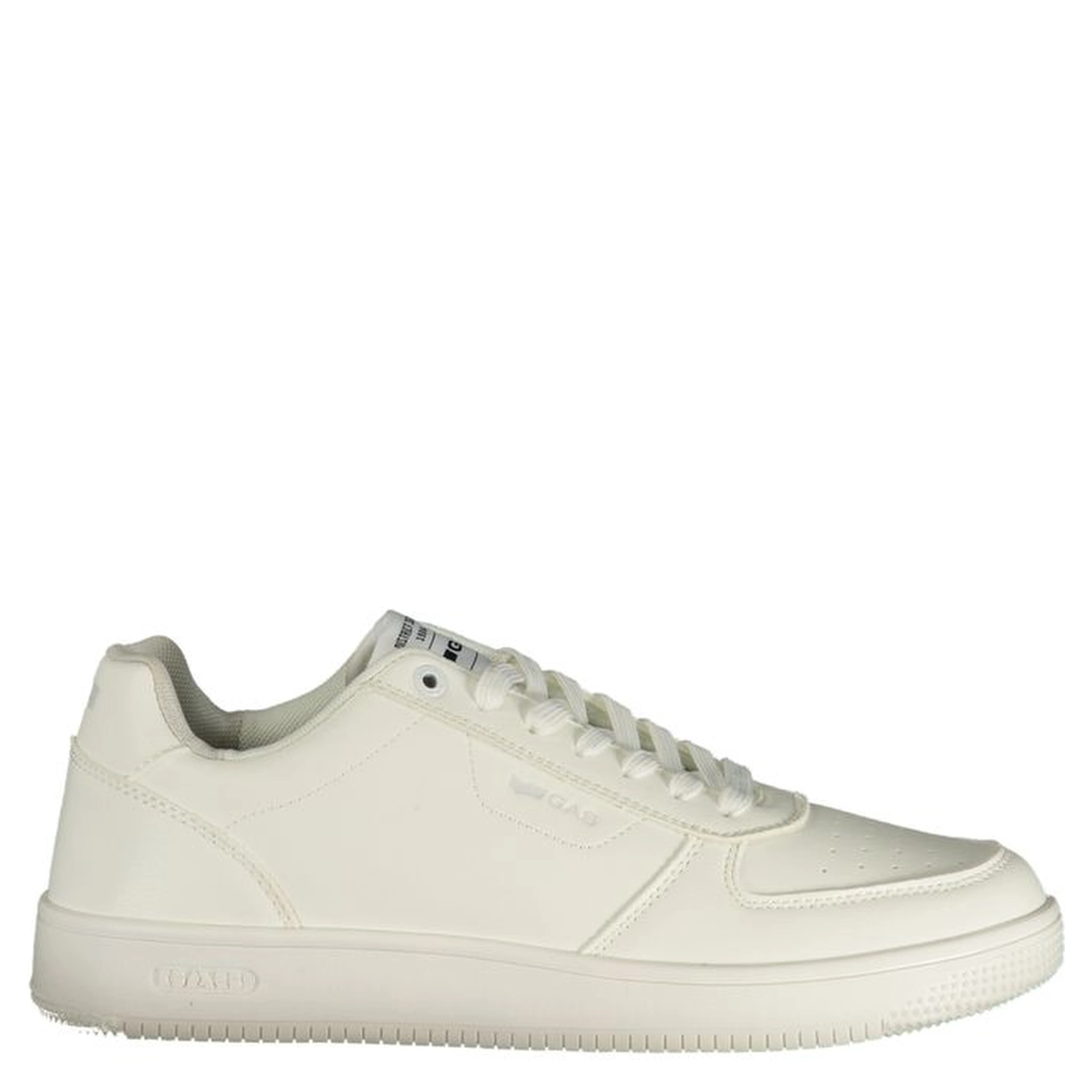 White Polyester Athletic Sneakers