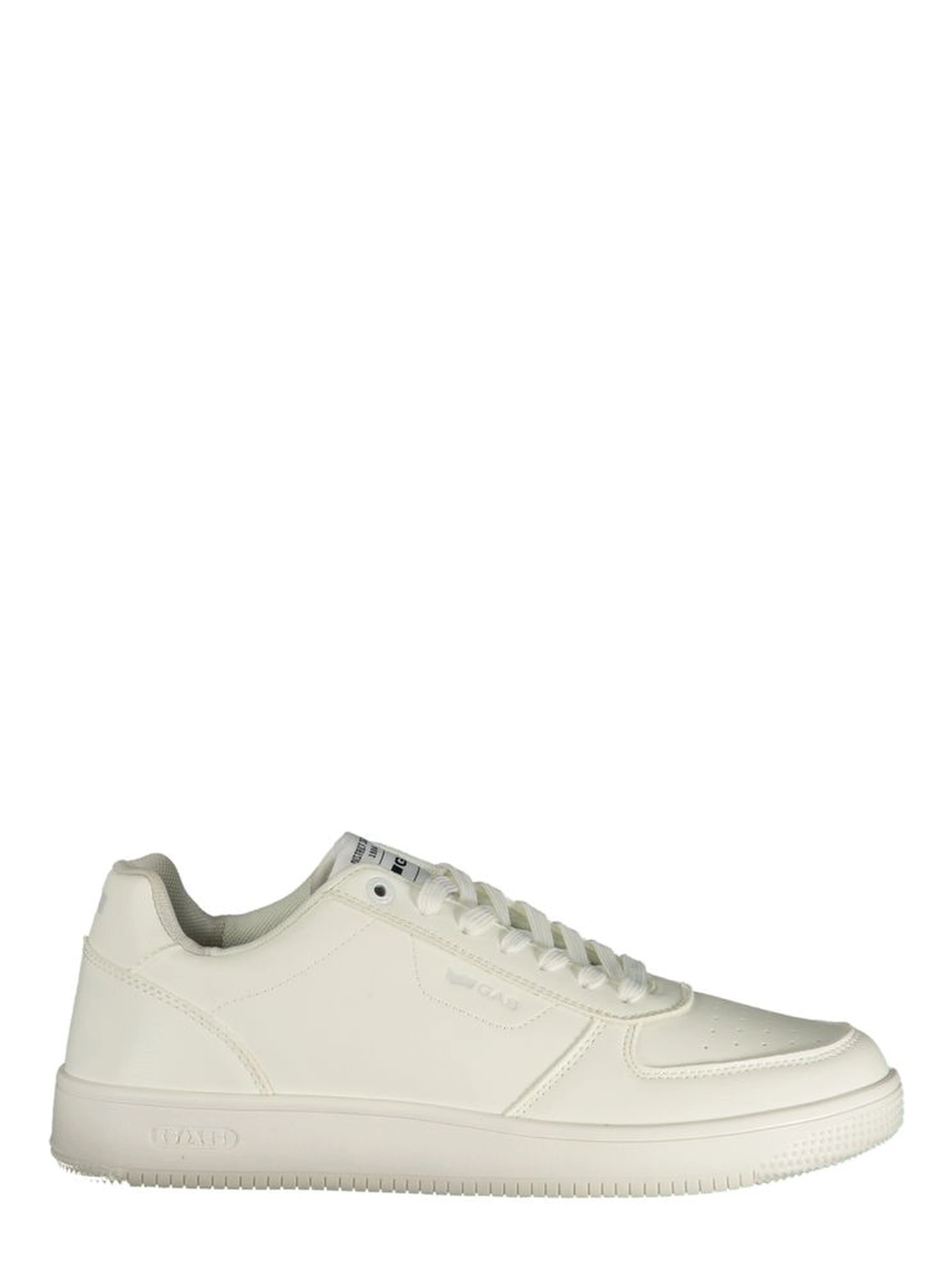 White Polyester Athletic Sneakers