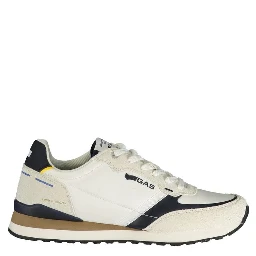White Polyester Athletic Sneakers