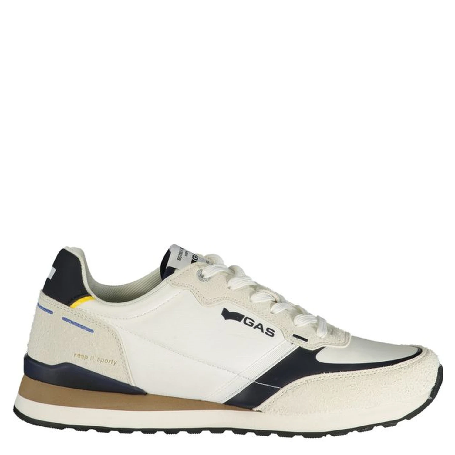 White Polyester Athletic Sneakers