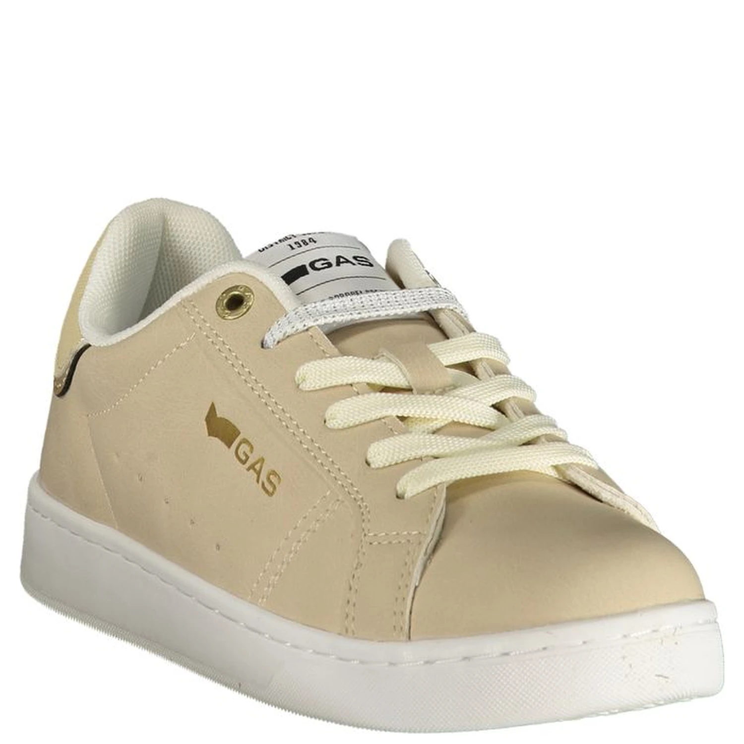 Beige Polyester Athletic Sneakers
