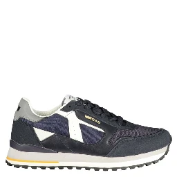 Blue Polyurethane Men Sneaker