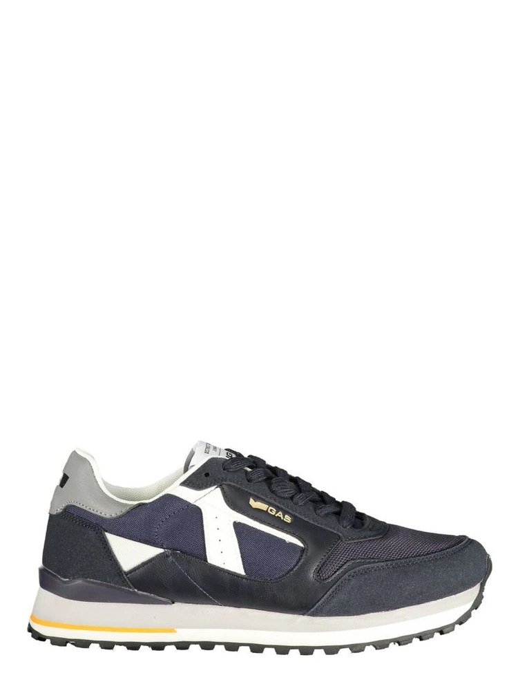 Blue Polyurethane Men Sneaker