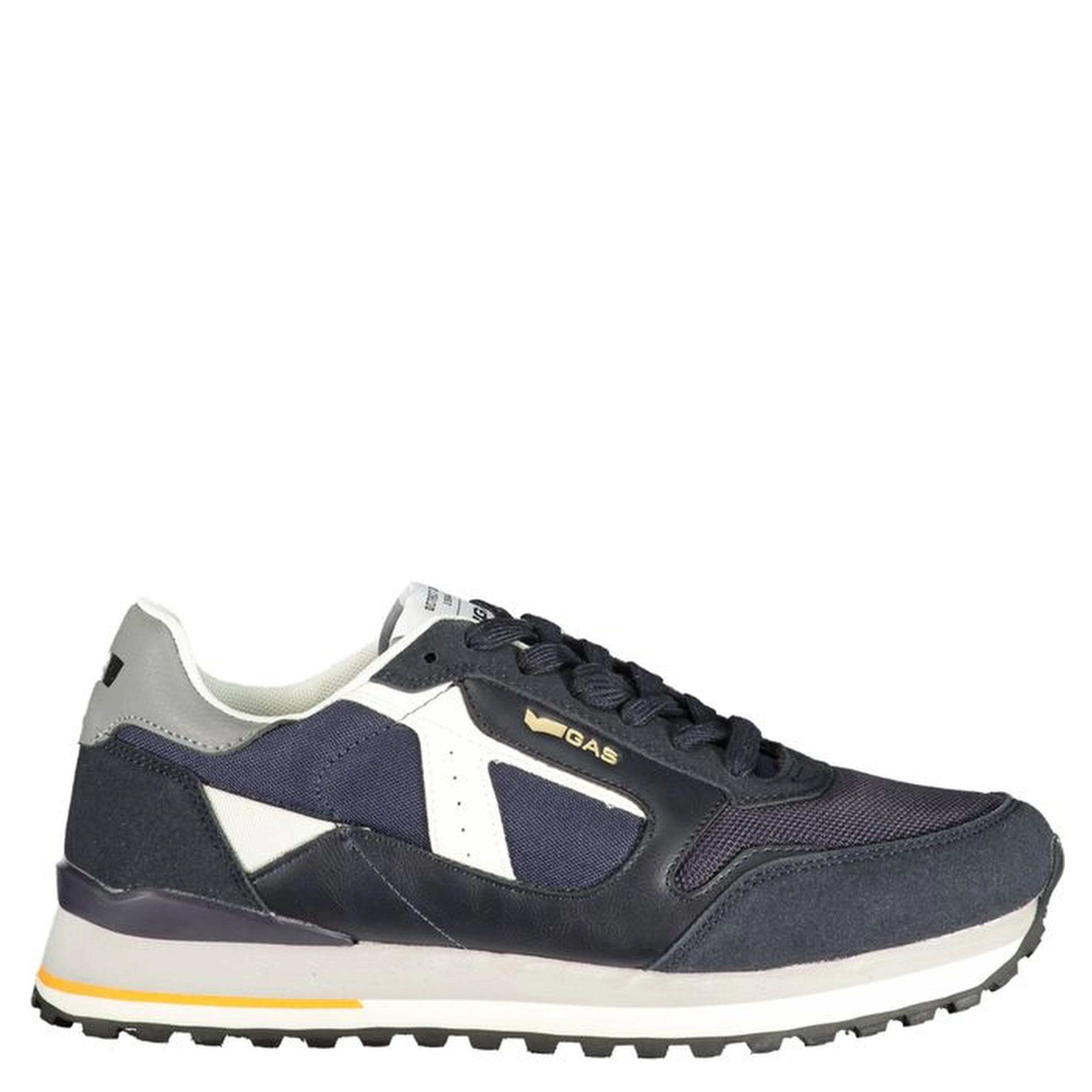 Blue Polyurethane Men Sneaker