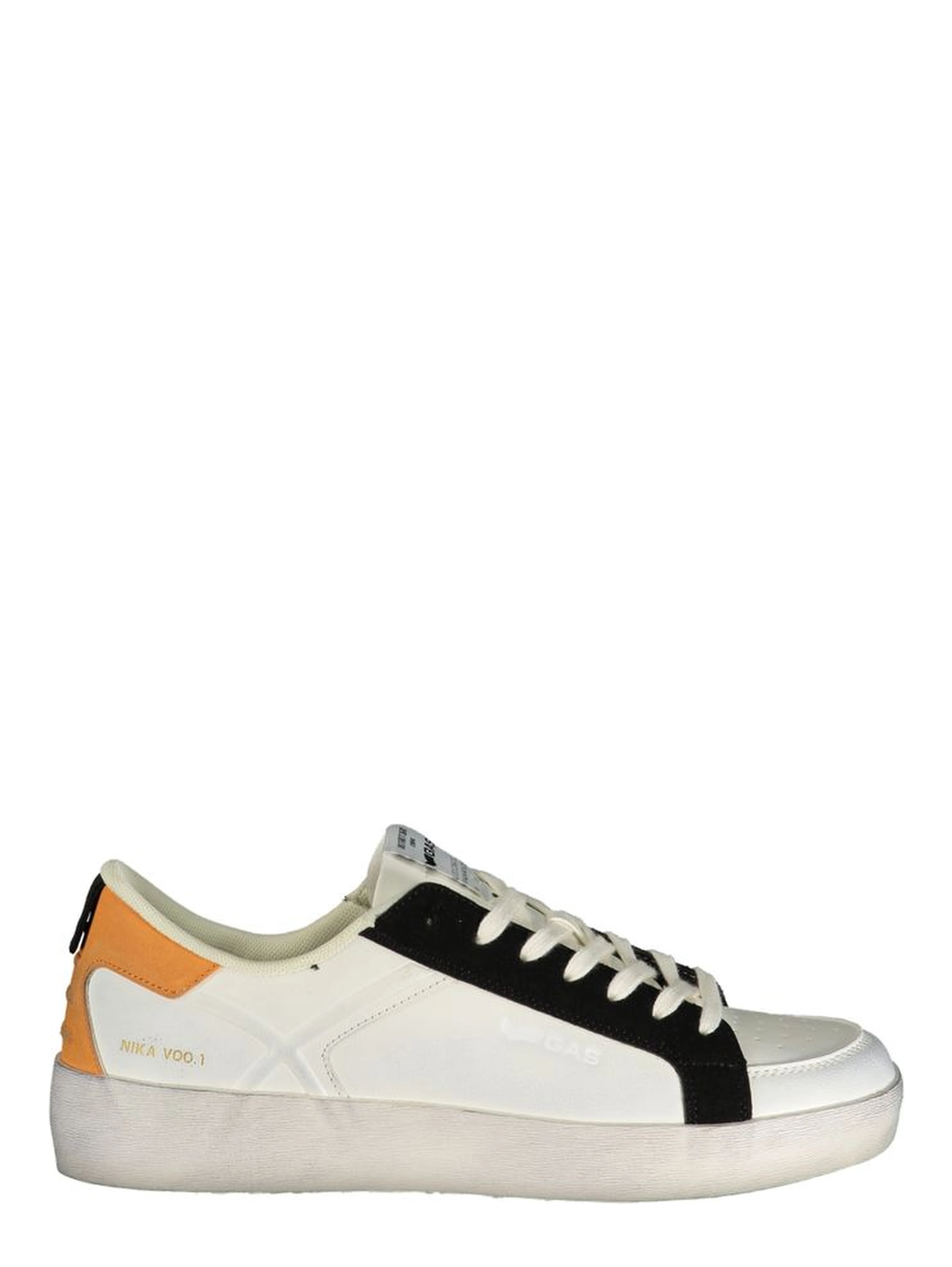 White Polyester Athletic Sneakers