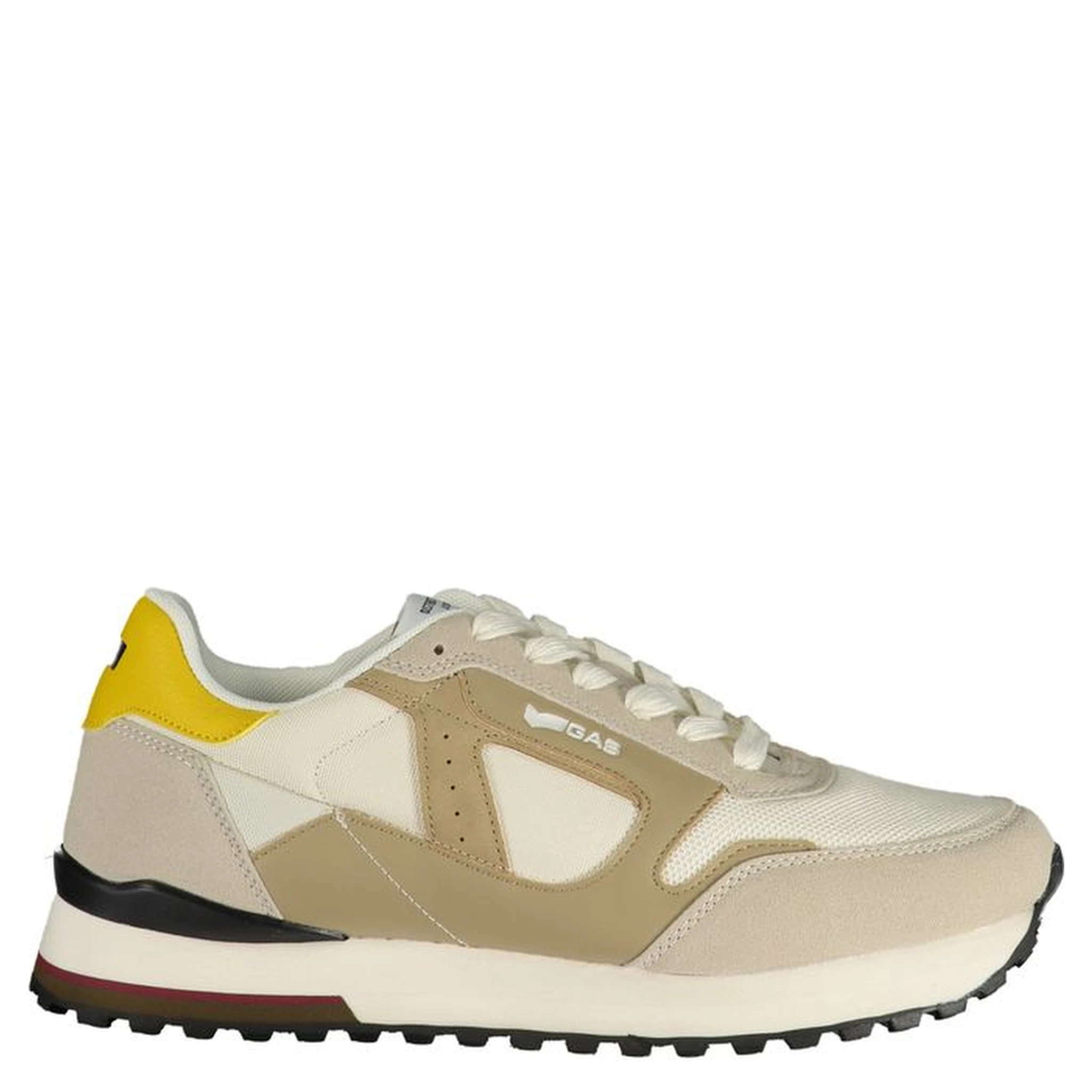 White Polyester Athletic Sneakers