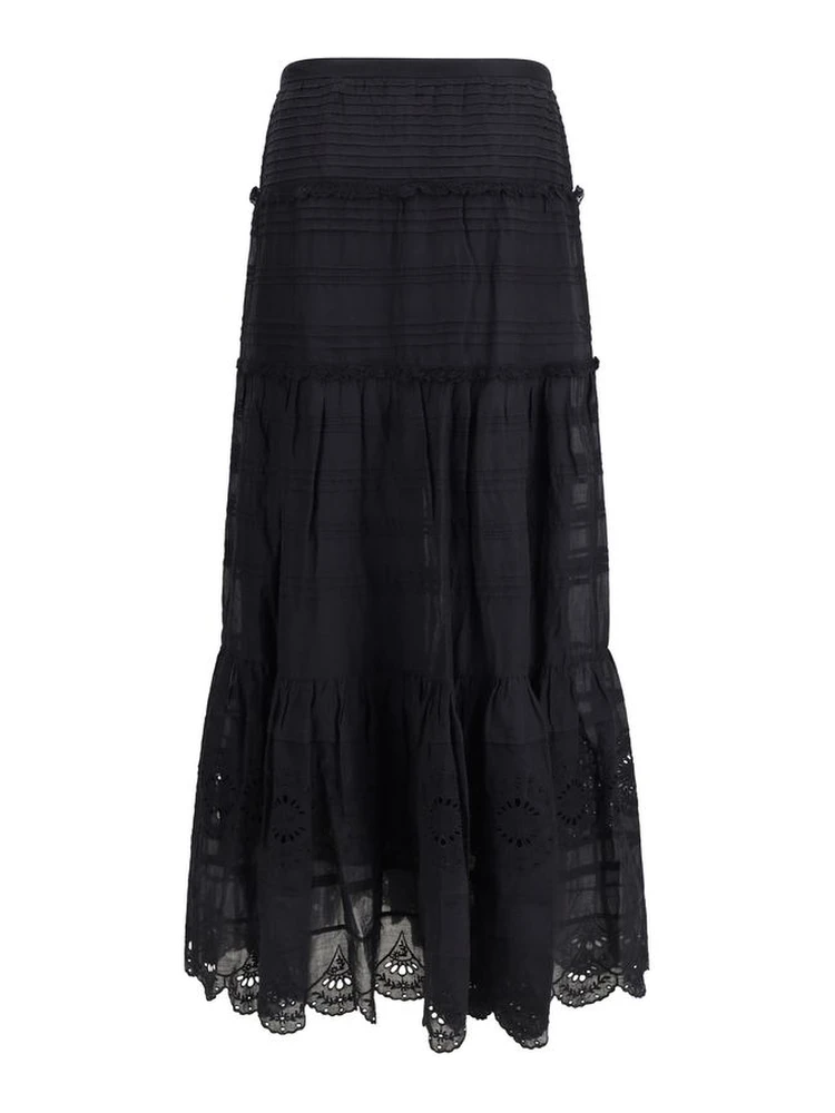 Black Viscose Long Skirt alternative