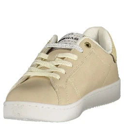 Beige Polyester Athletic Sneakers