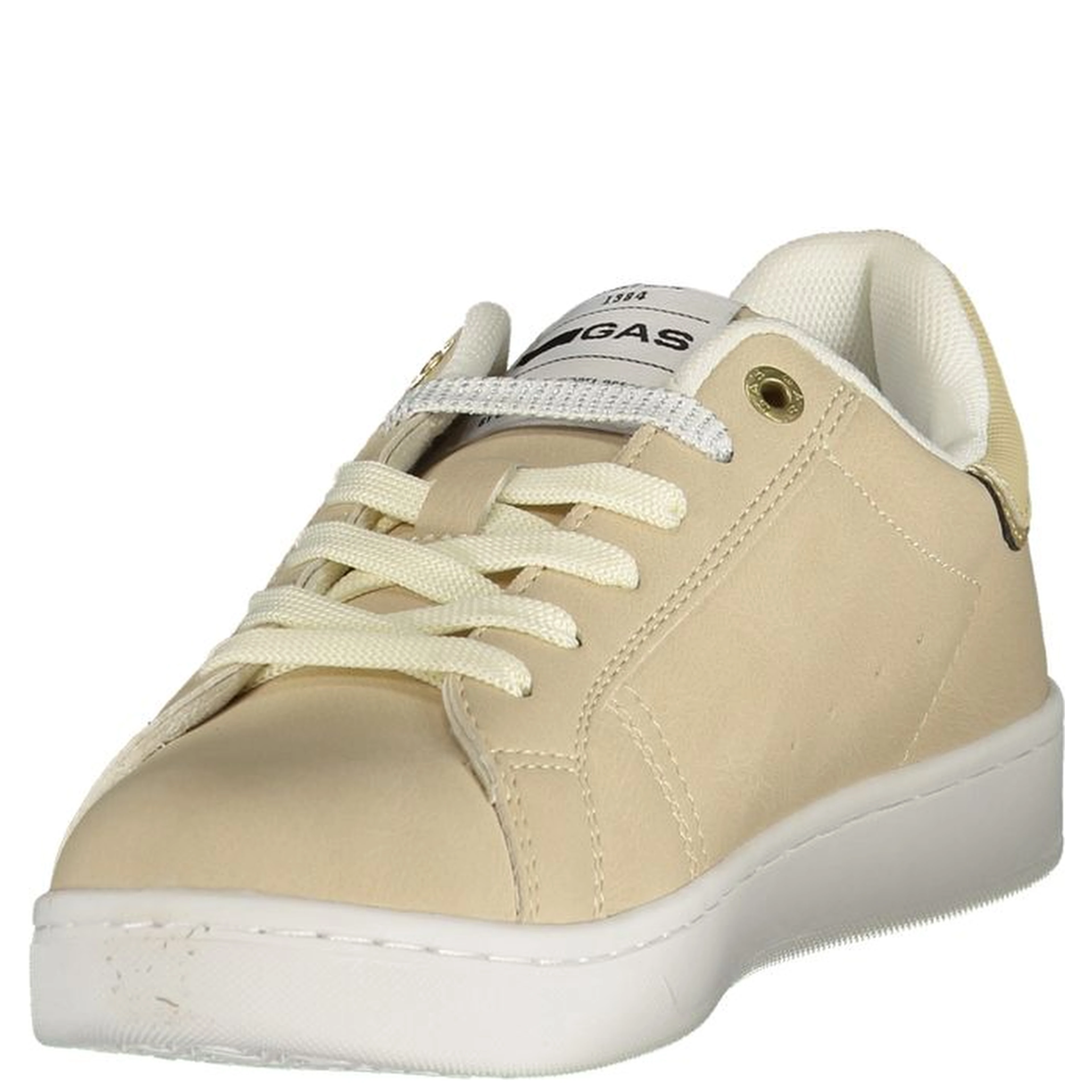 Beige Polyester Athletic Sneakers