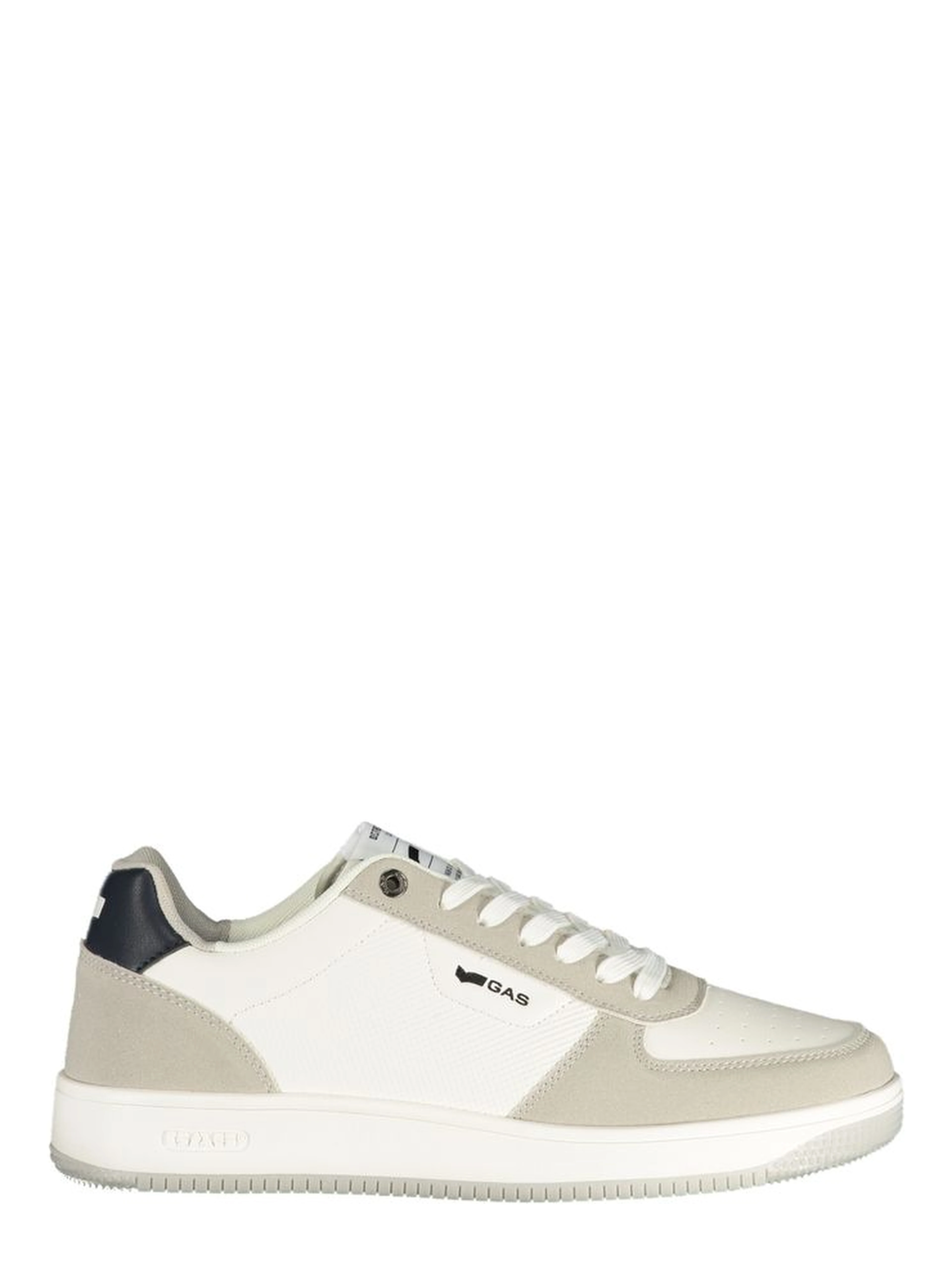 White Polyester Athletic Sneakers