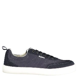 Blue Polyester Athletic Sneakers